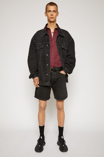 Acne Studios Mid-rise denim shorts black outlook