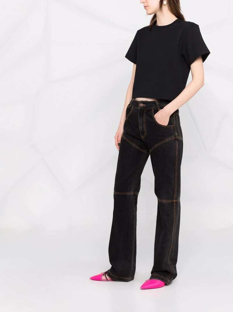 Core logo-print cropped T-shirt 4