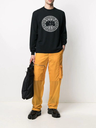 Canada Goose logo-jacquard jumper outlook