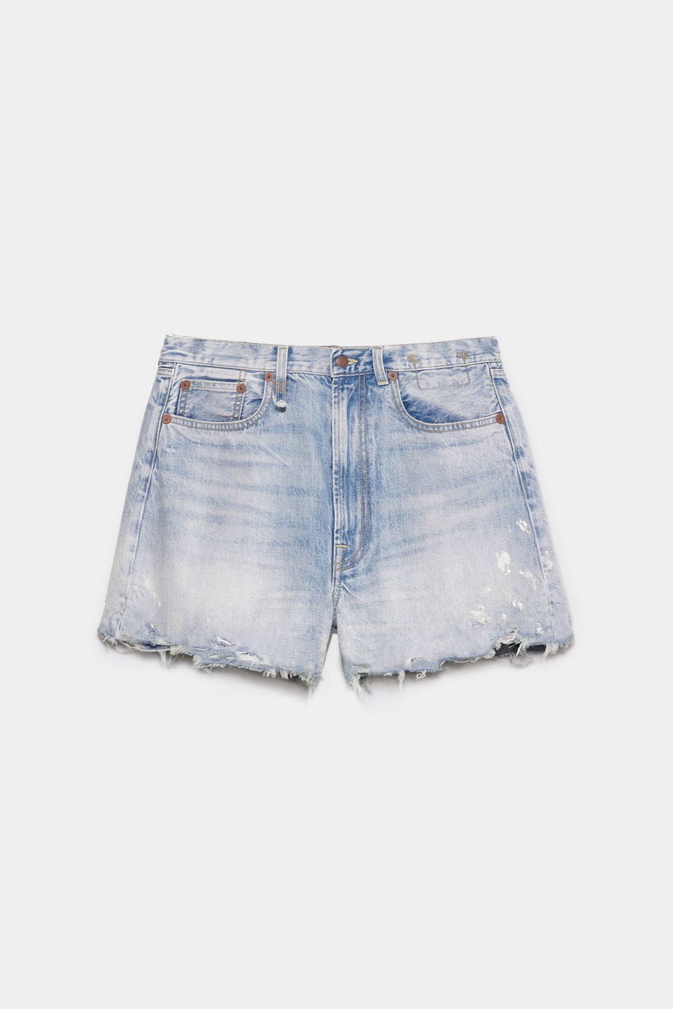 Rosé Baggy Short - Stevie Blue | R13 Denim Official Site - 4