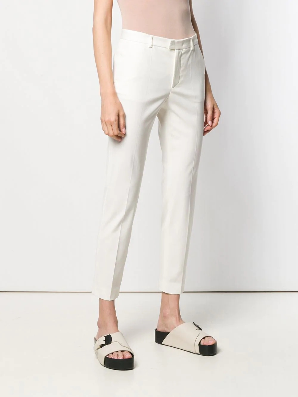 gabardine cropped trousers - 3