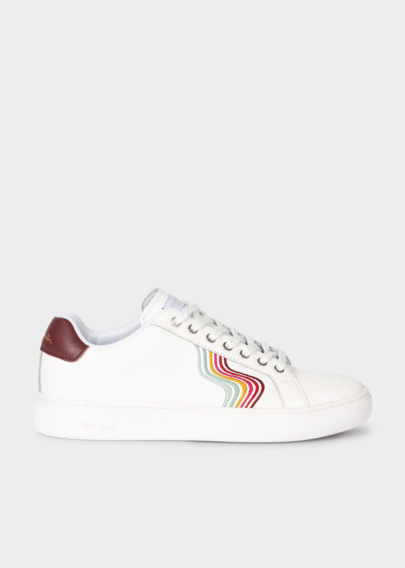 White Leather 'Lapin' Swirl Trainers 1