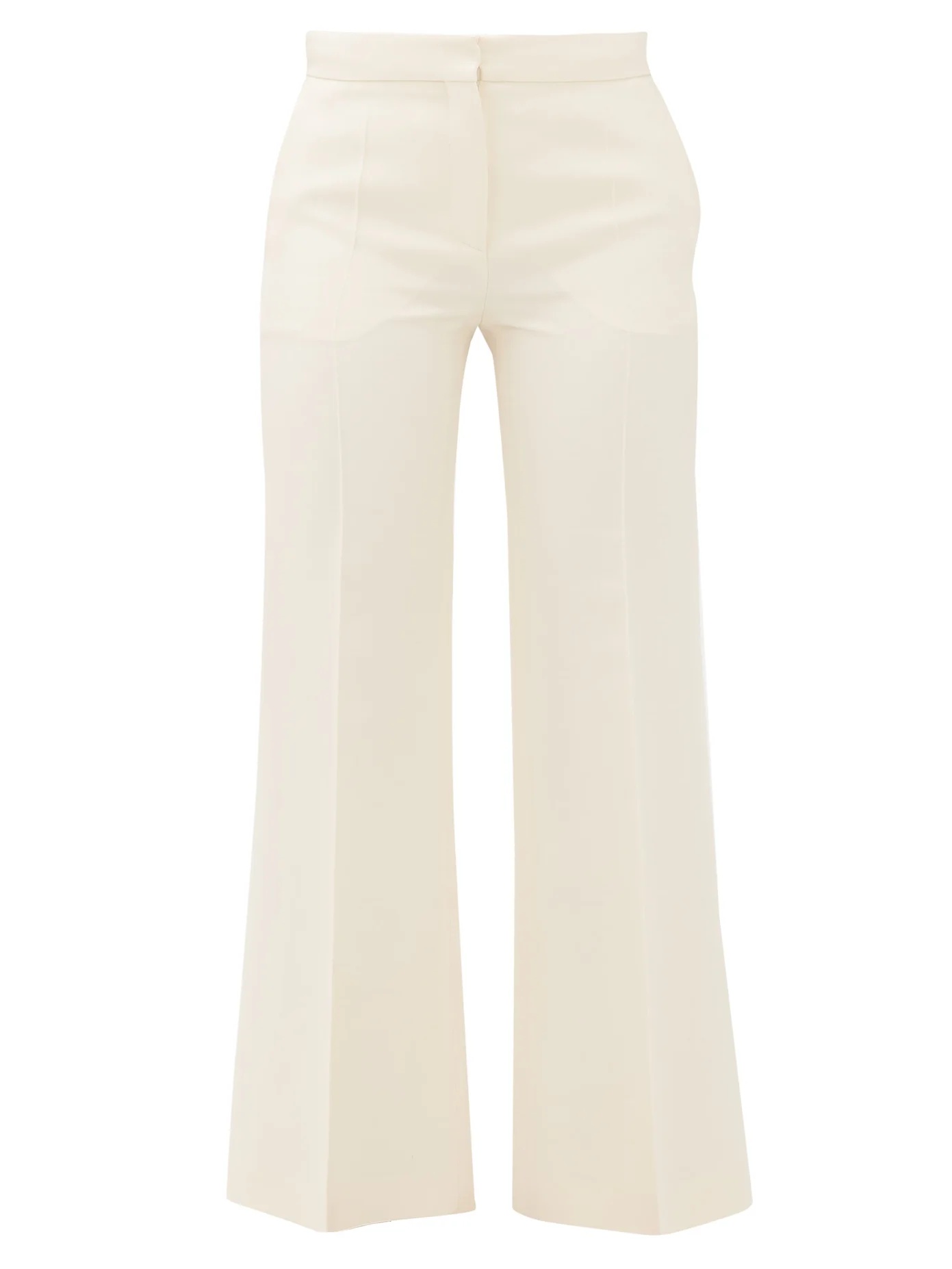 Crepe Couture wool-blend kick-flare trousers - 1