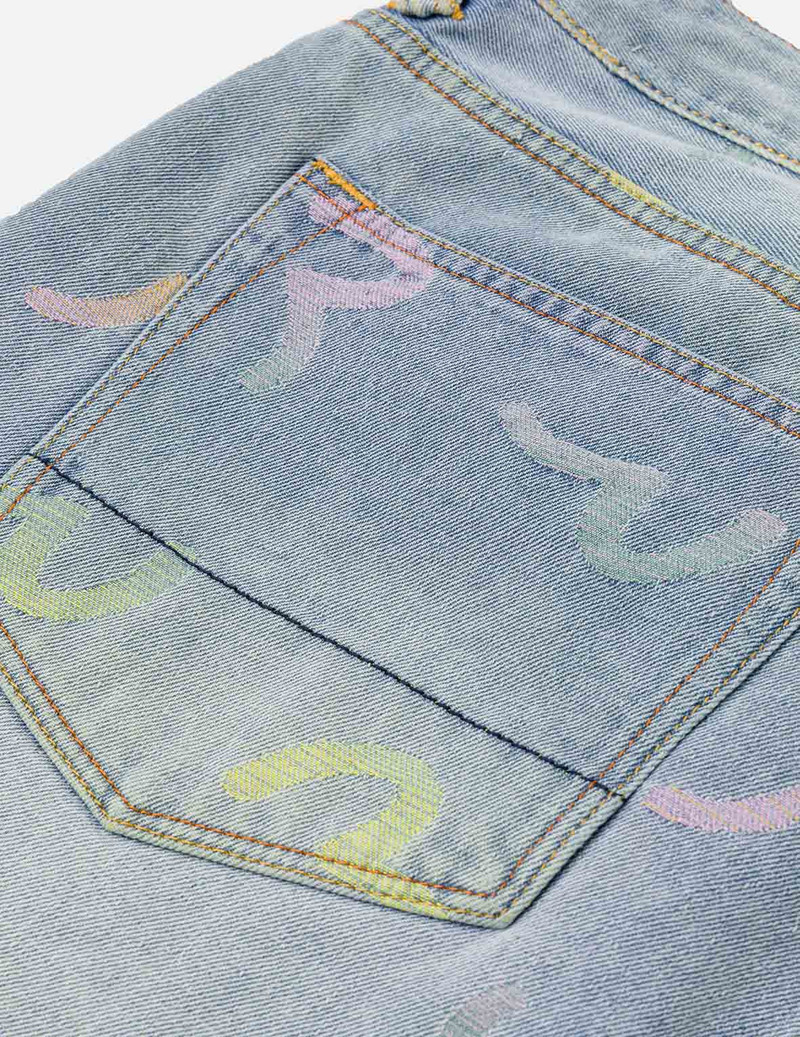 All-over Seagull Jacquard Denim Shorts 7