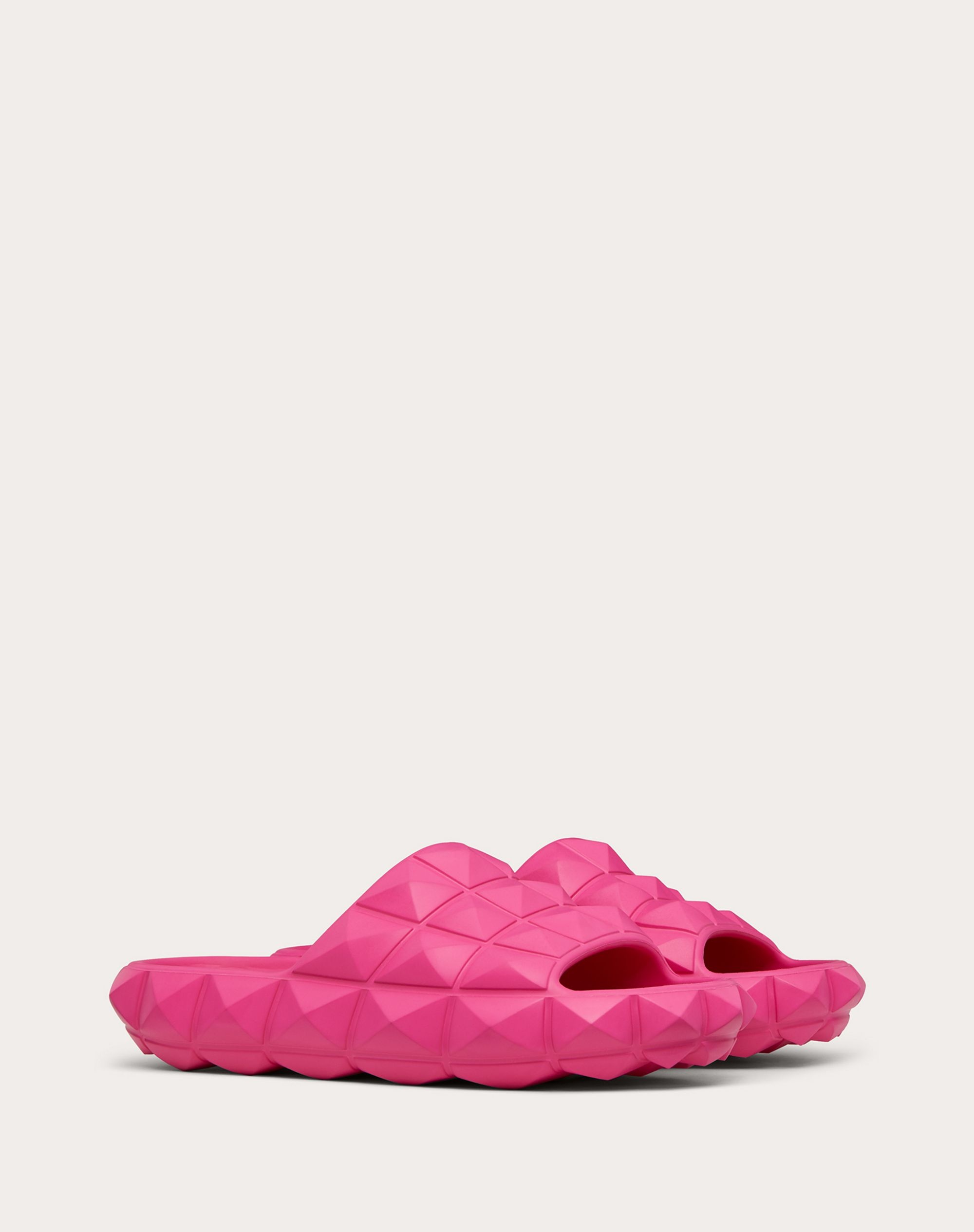 Valentino ROMAN STUD TURTLE SLIDE SANDAL IN RUBBER | REVERSIBLE