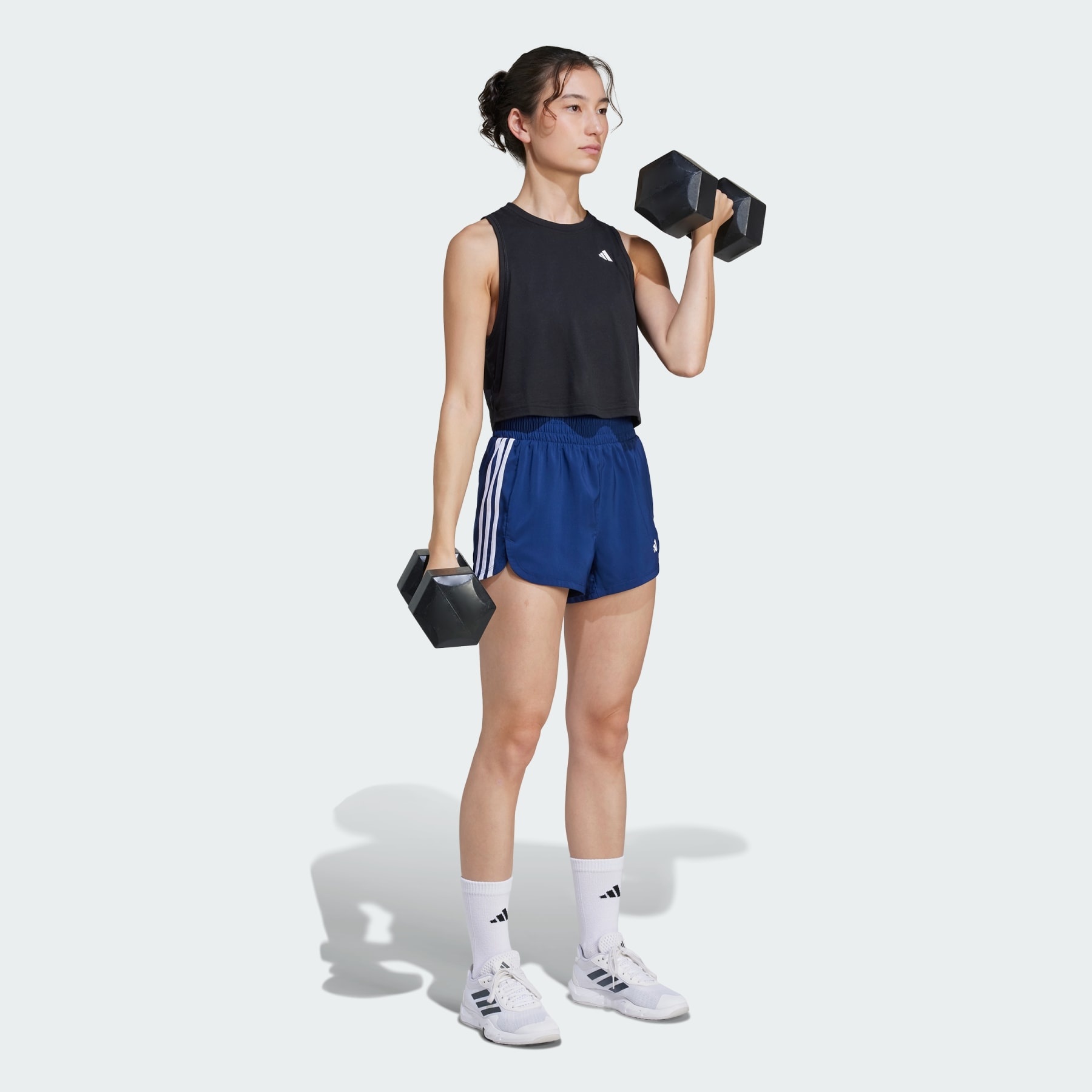 Pacer Training 3-Stripes Woven High-Rise Shorts - 4