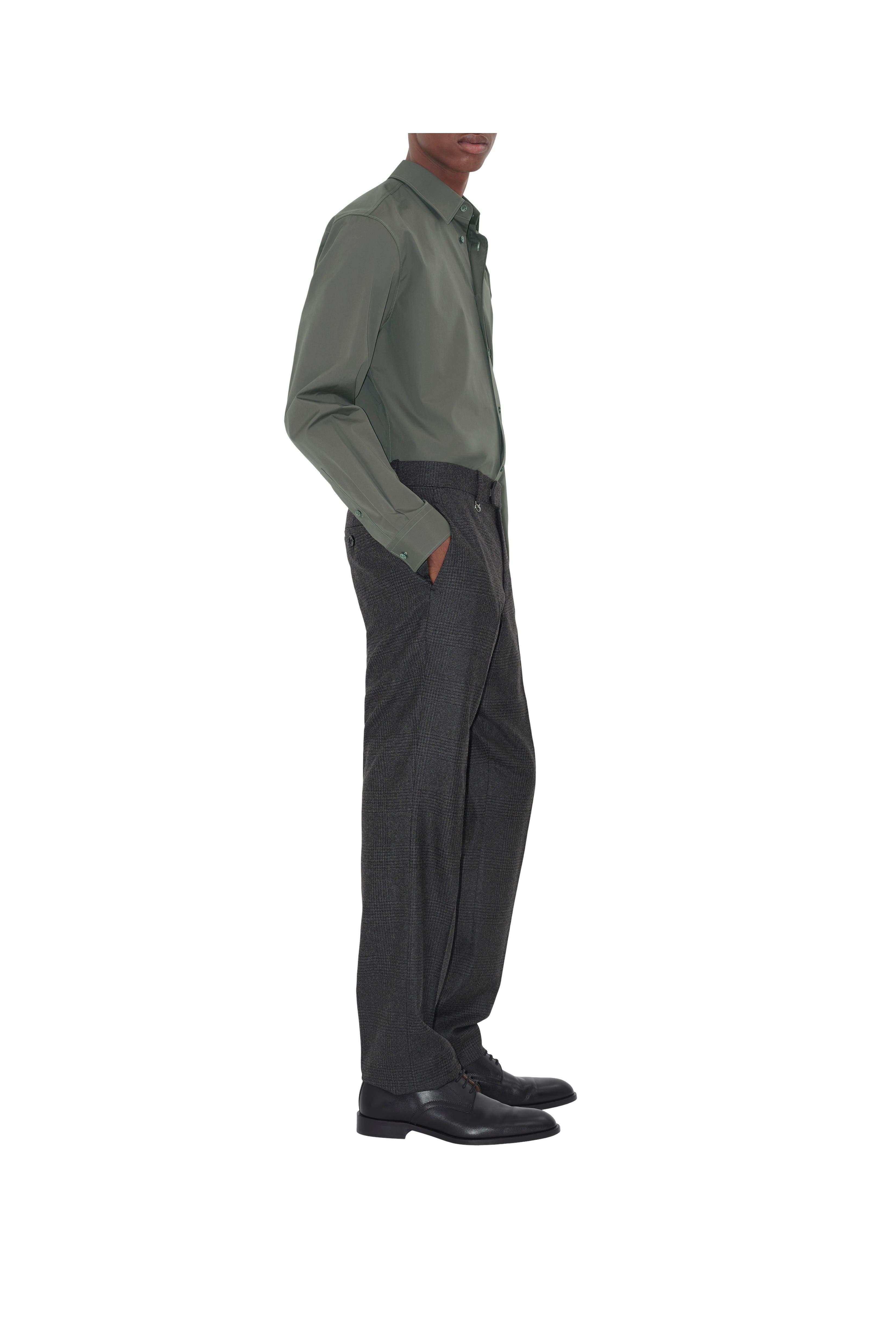 burberry Check Wool Cashmere Tailored Trousers in Loden/highland Green at Nordstrom - 3
