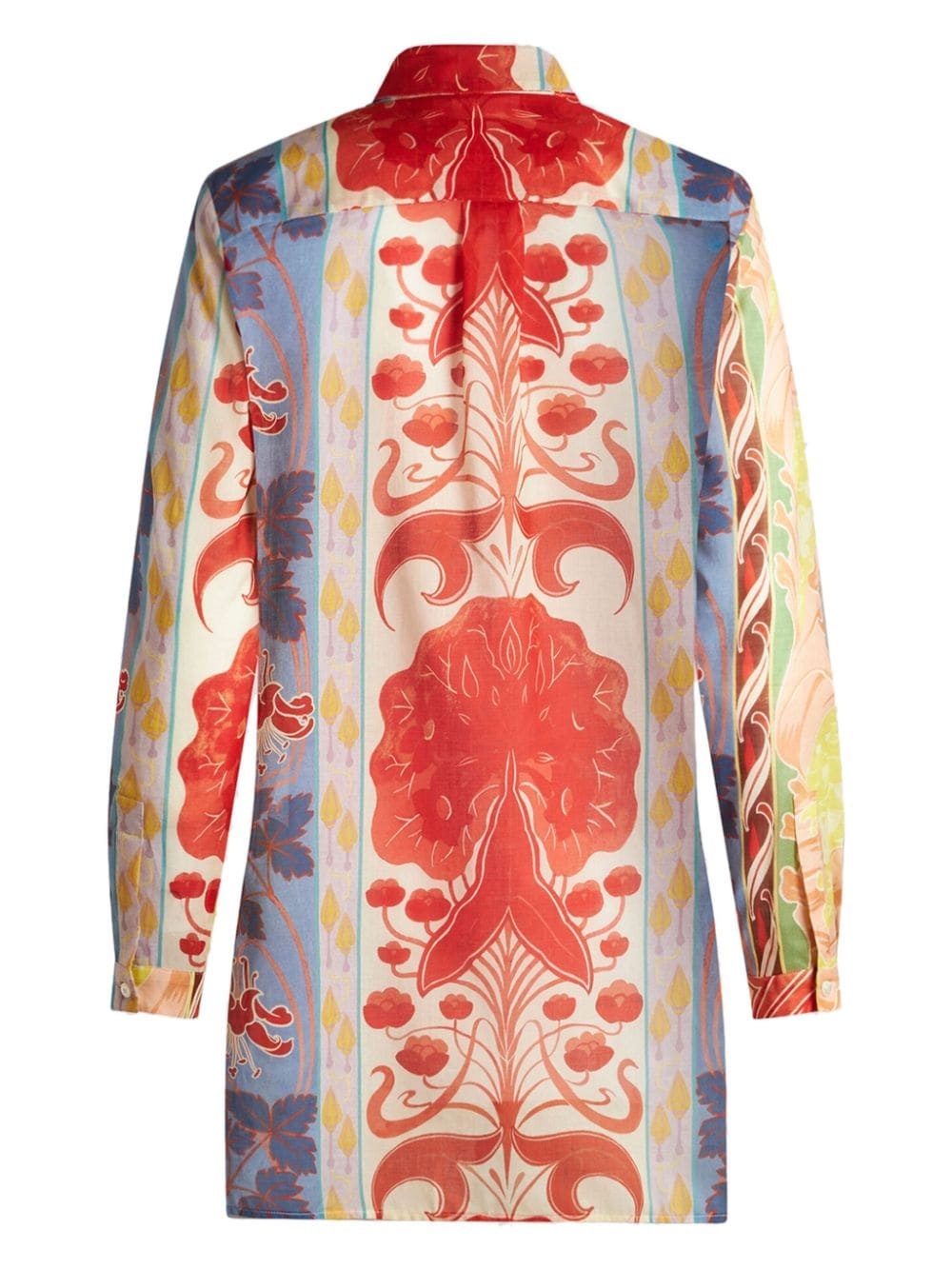 long printed cotton shirt - 7