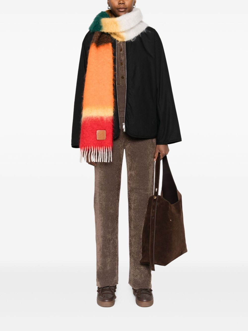 zip-front quilted coat - 2