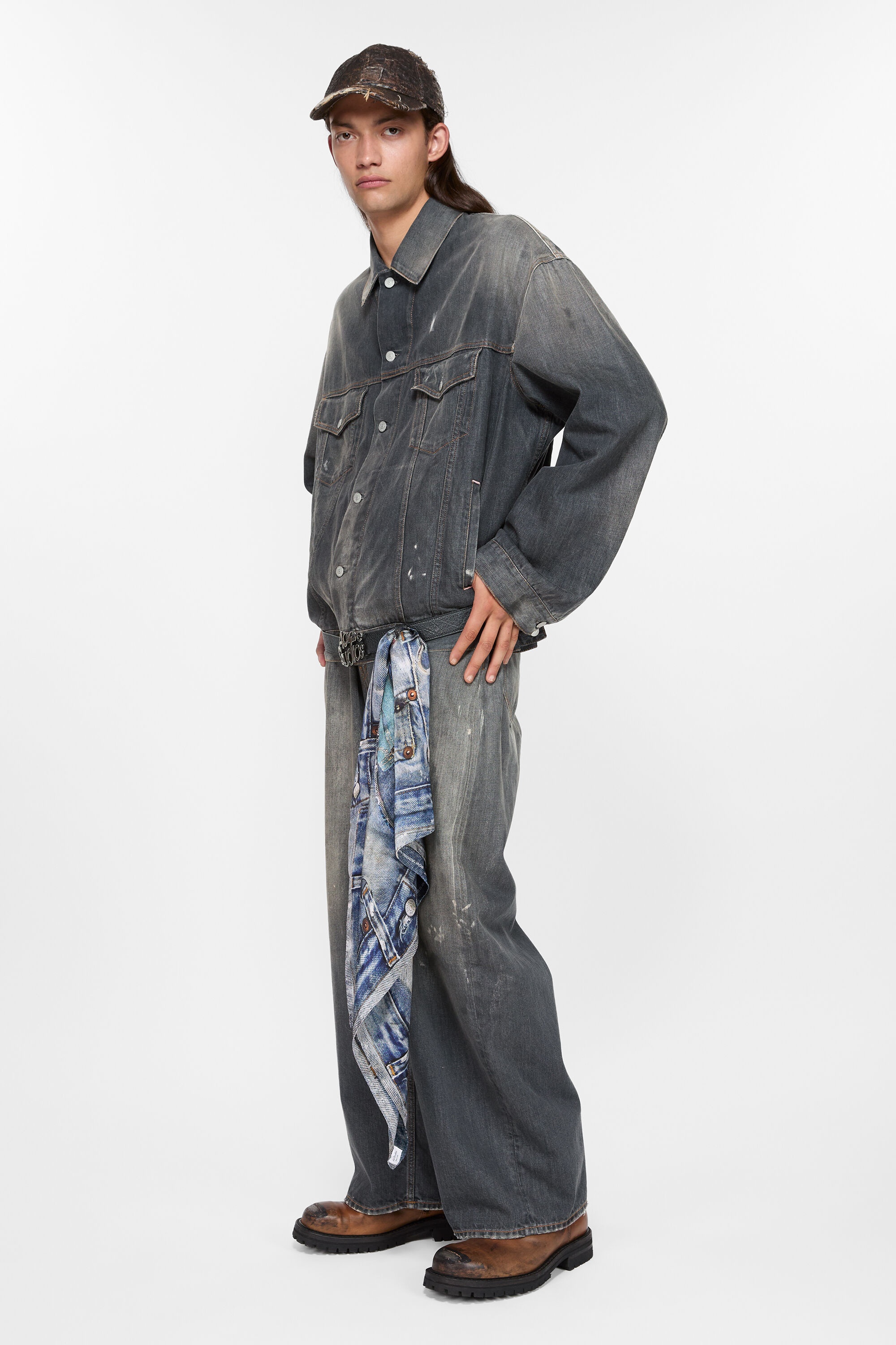 Denim jacket - Oversized fit - Black - 5