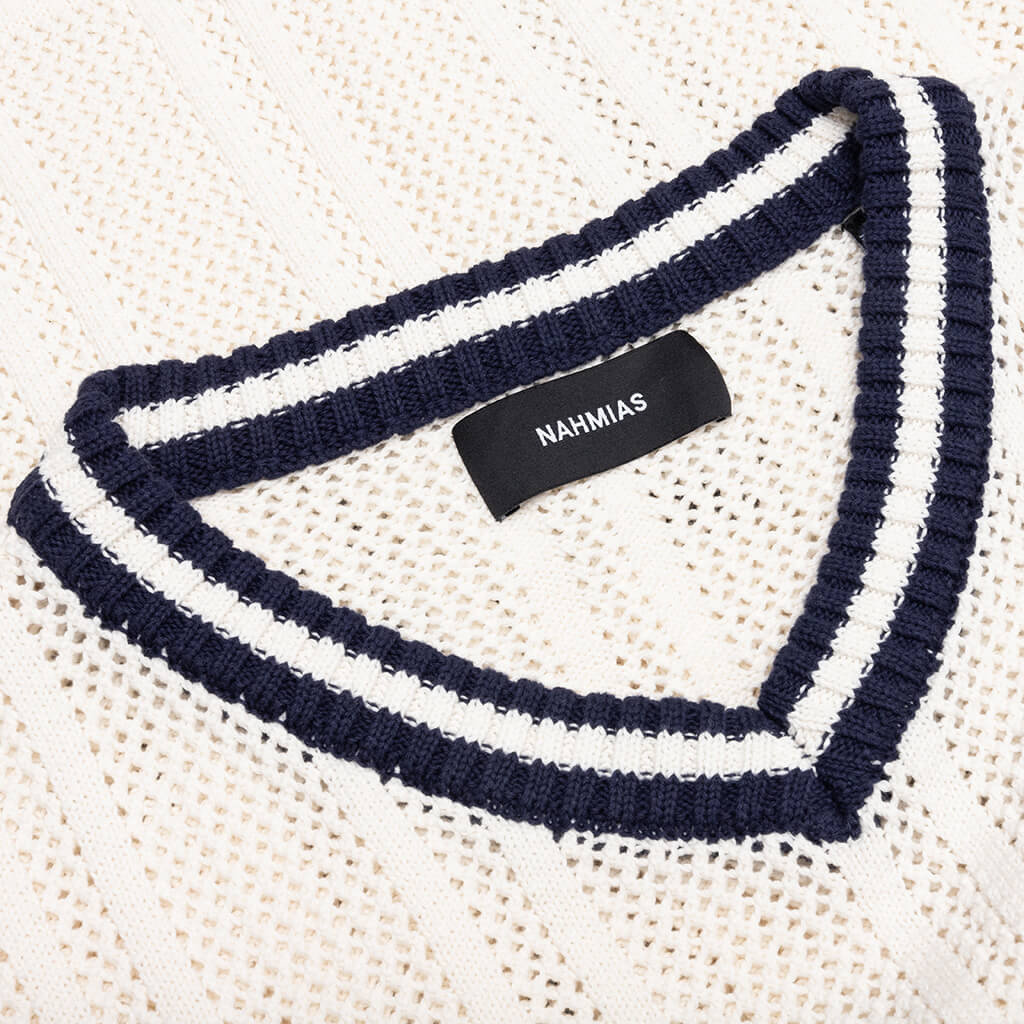 KNITTED TECH 'N' FOOTBALL SHIRT - IVORY - 4