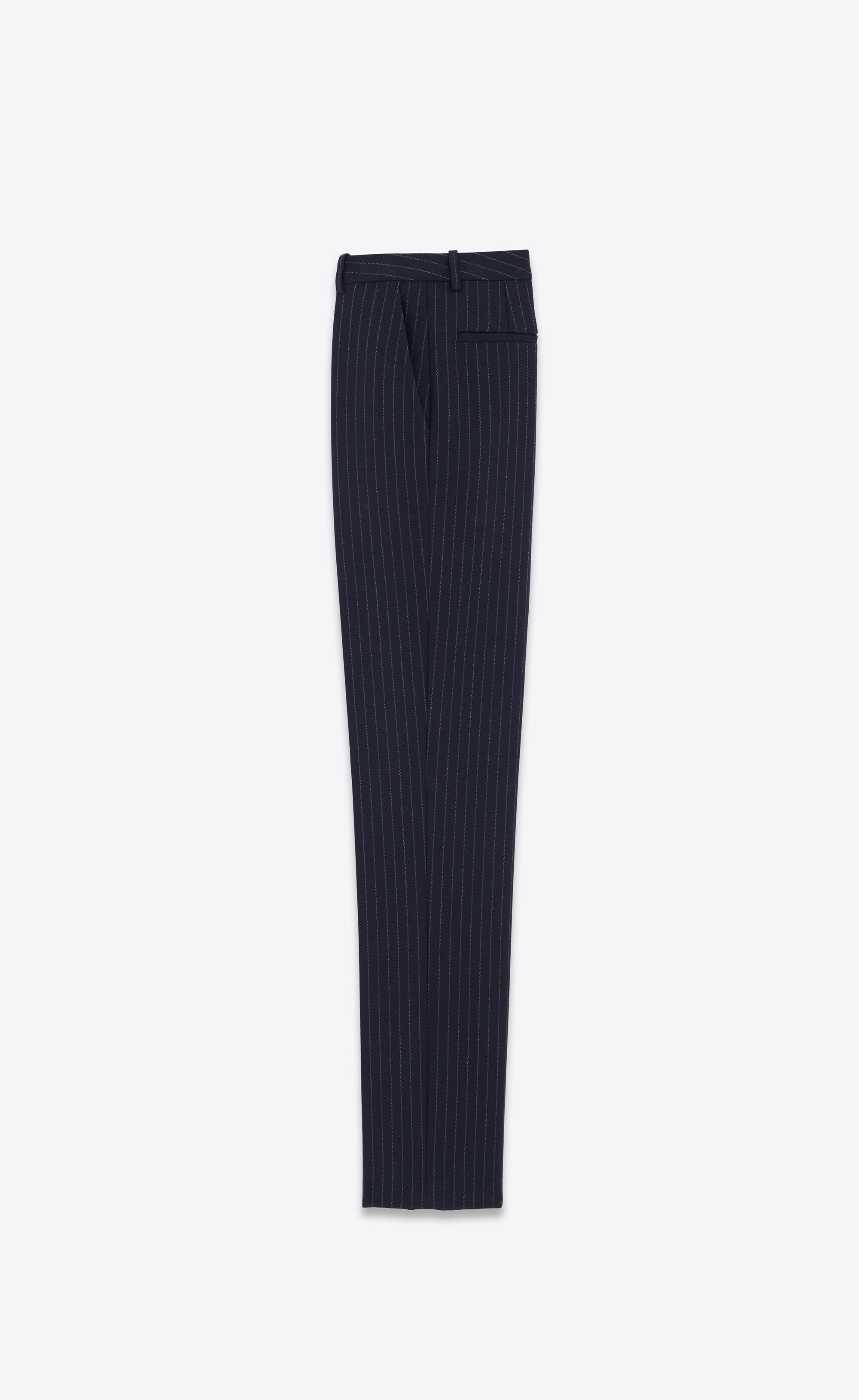 high-waisted pants in rive gauche striped flannel - 3