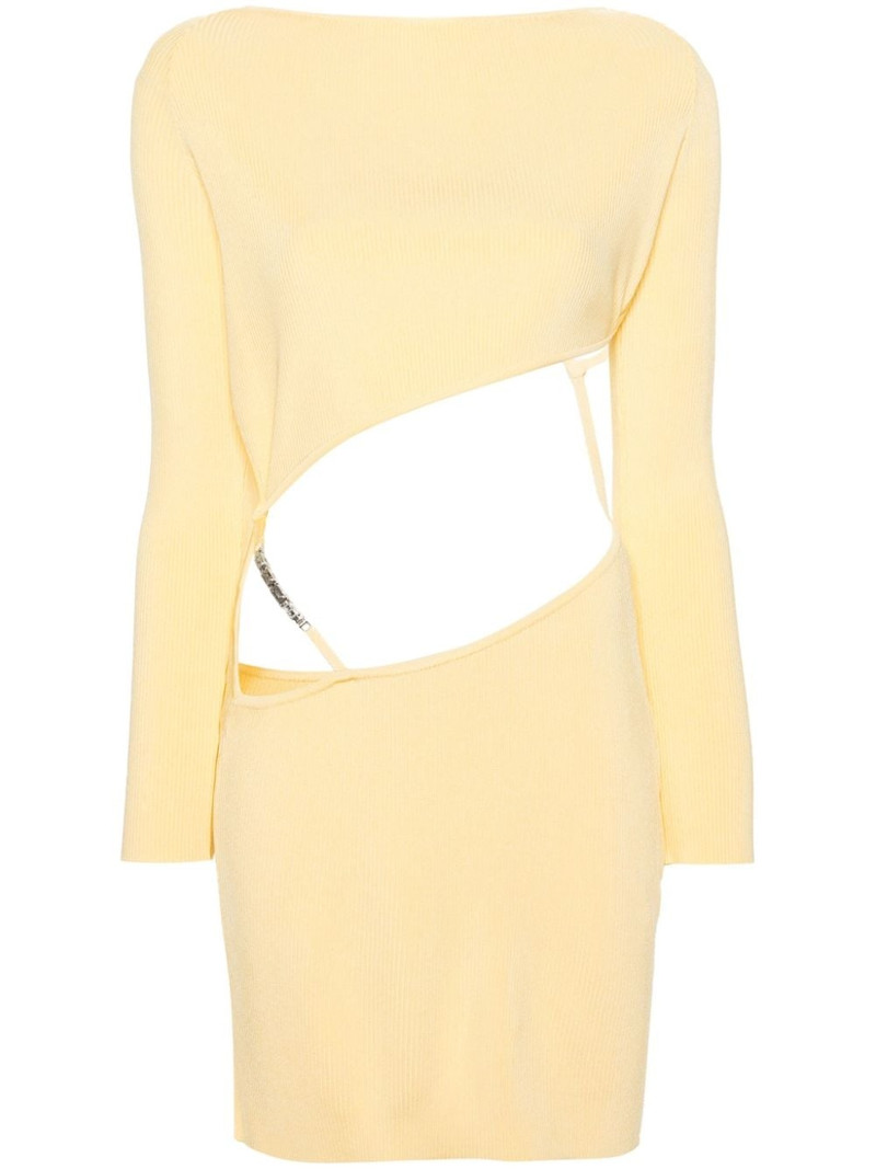 asymmetric ribbed minidress 1