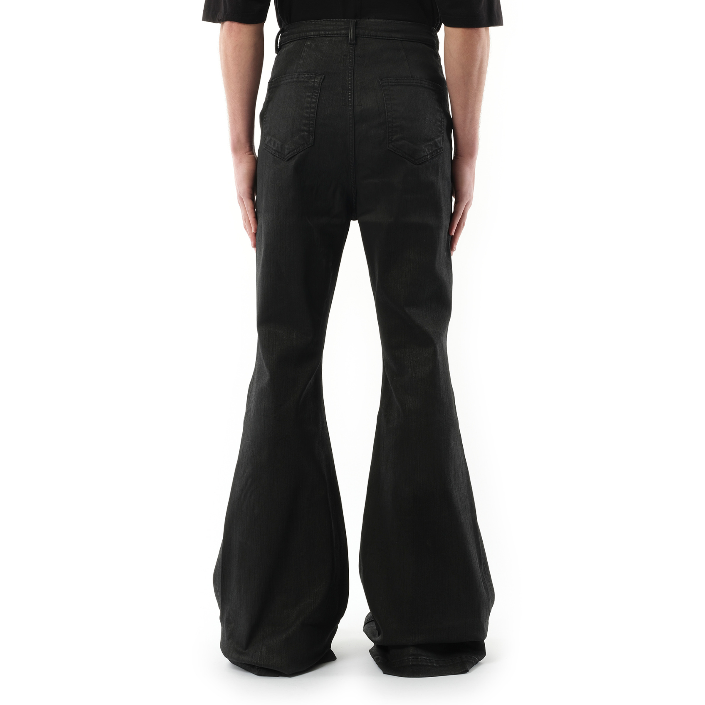 Rick Owens DRKSHDW Bolan Bootcut Denim Pants in Black Wax