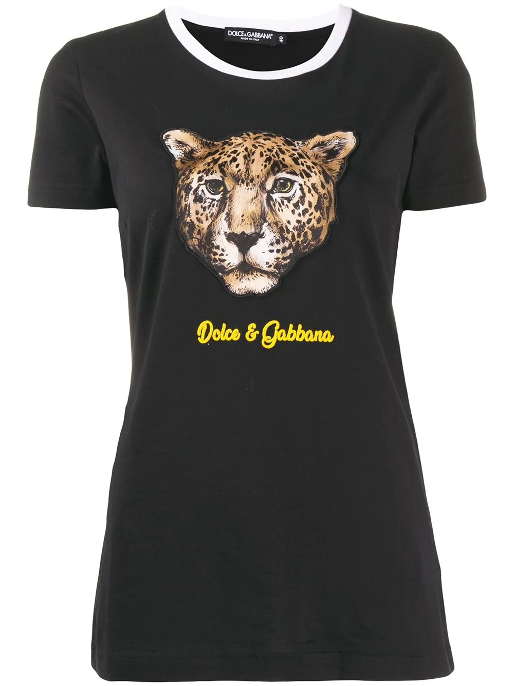 leopard print T-shirt - 1