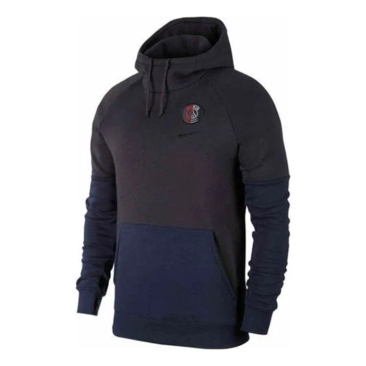 Nike Paris Saint-Germain Fleece Pullover Black Gray Blackgray AT4421-080 - 1