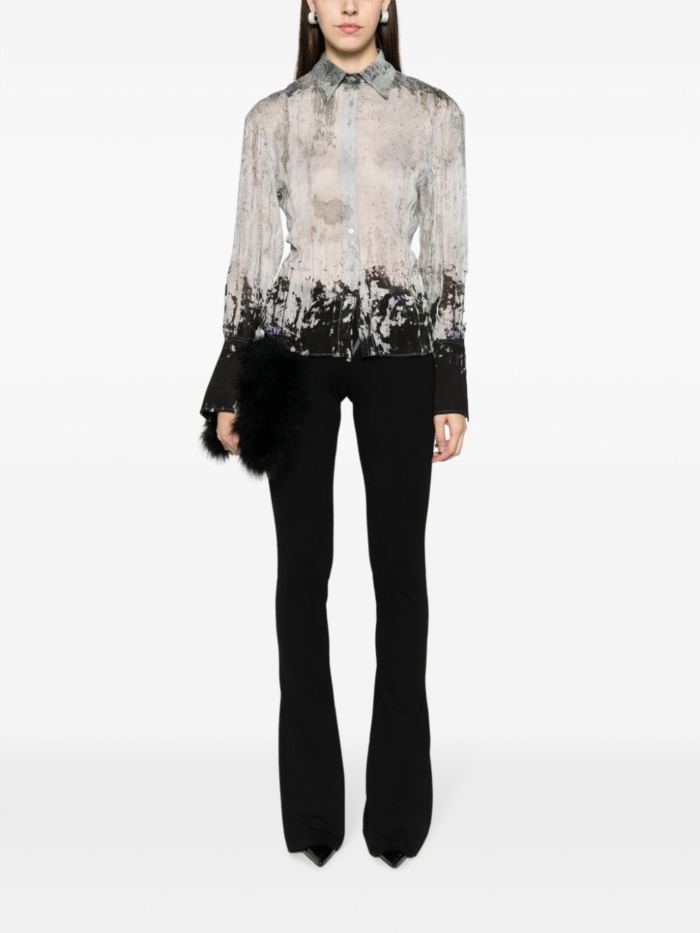 Lily abstract-print shirt - 2