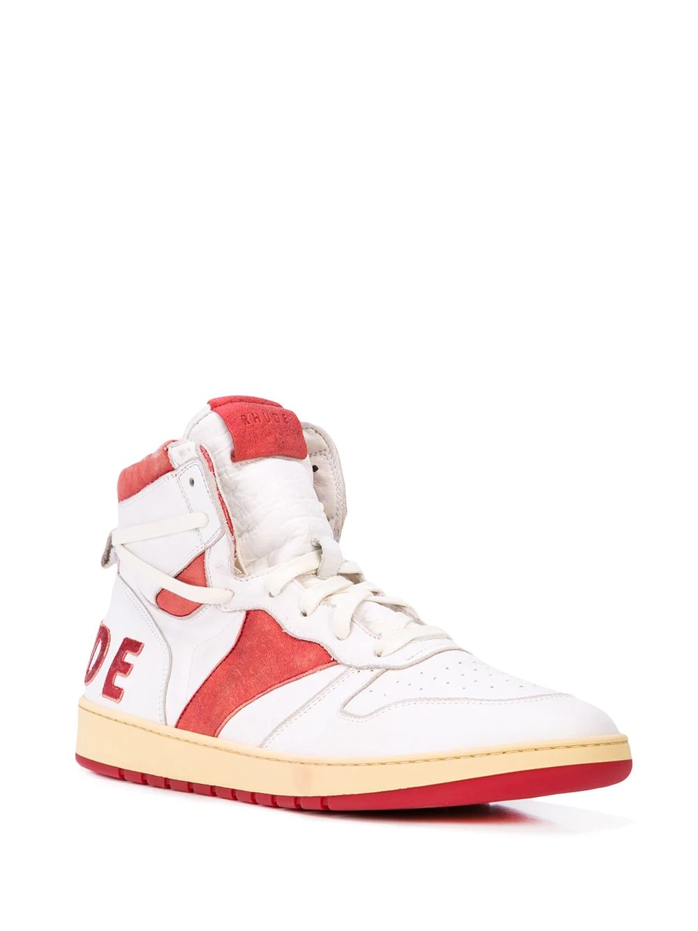 high top rear logo sneakers - 2