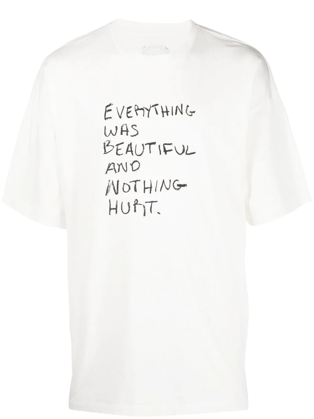 slogan-print cotton T-shirt - 1