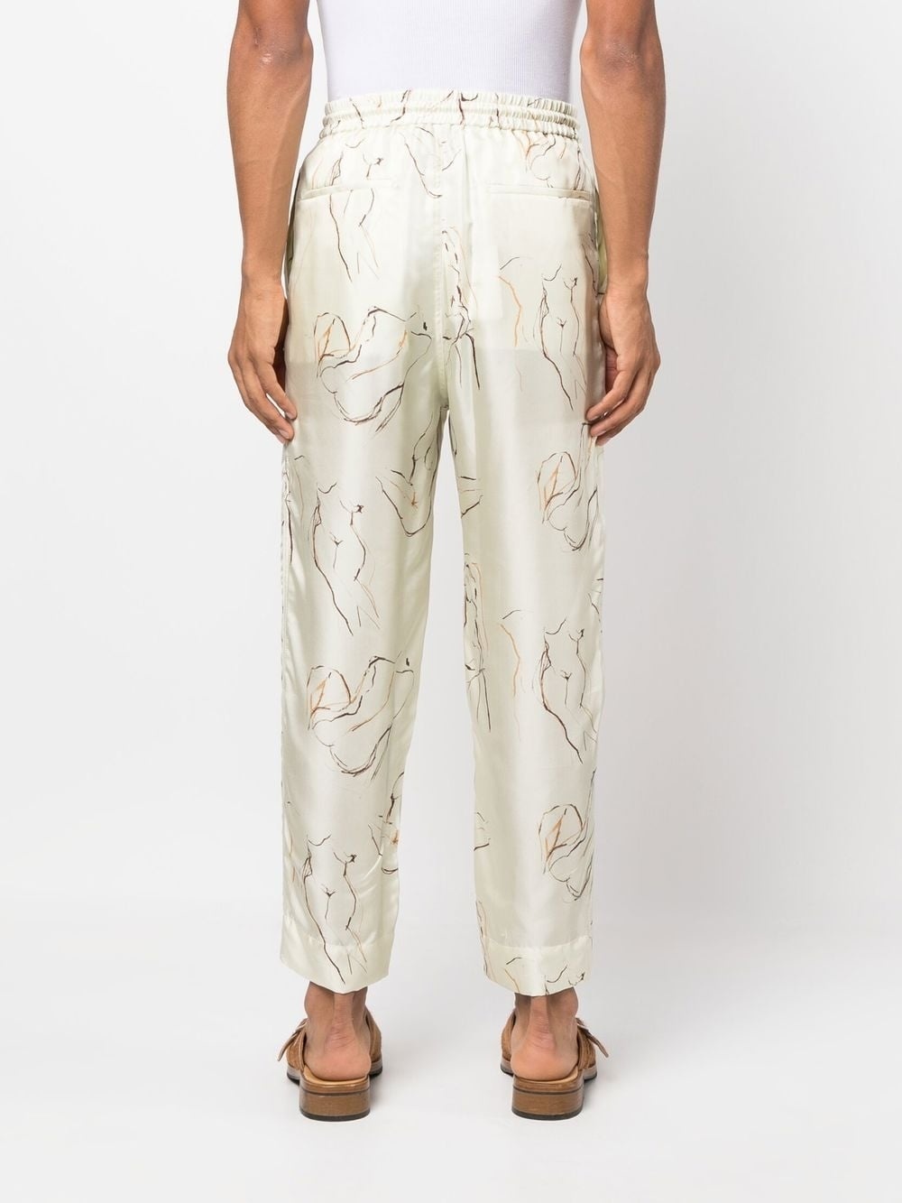 graphic-print cropped trousers - 4