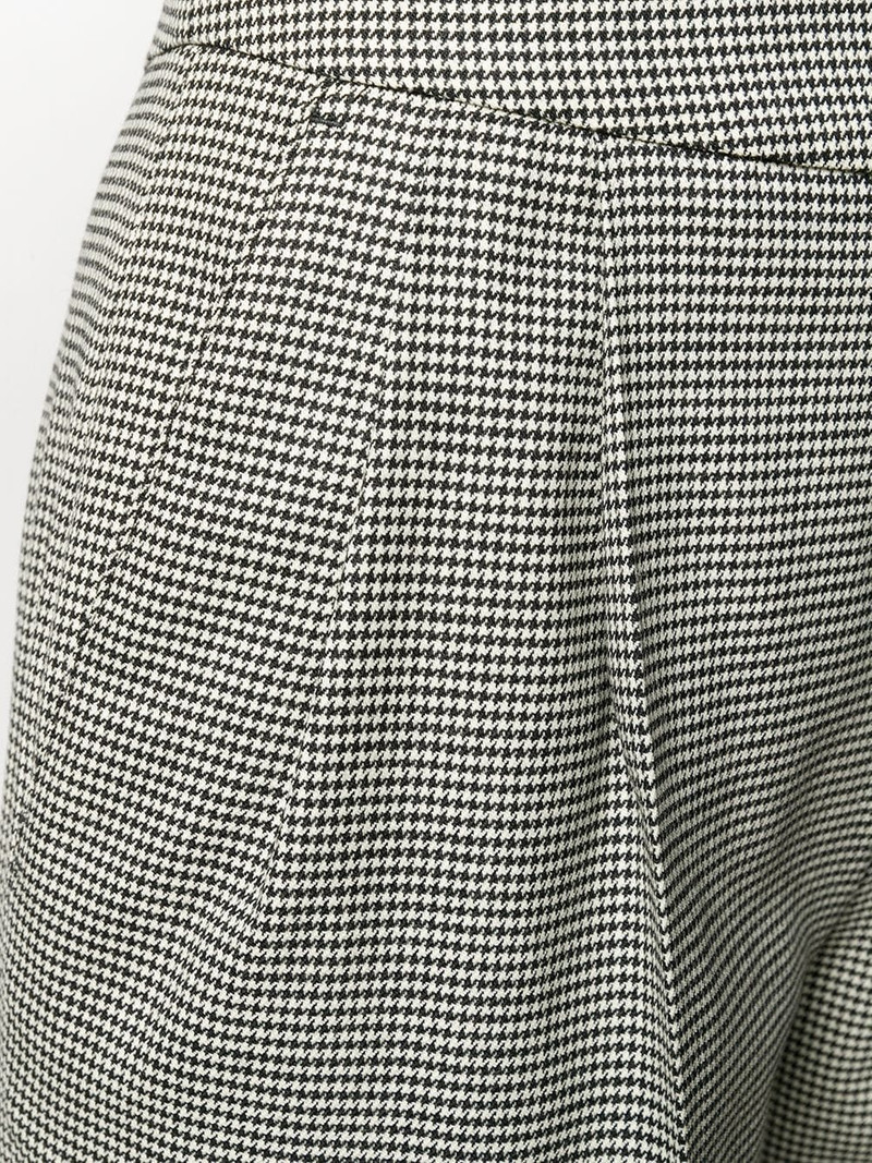 micro houndstooth high-waisted trousers 5