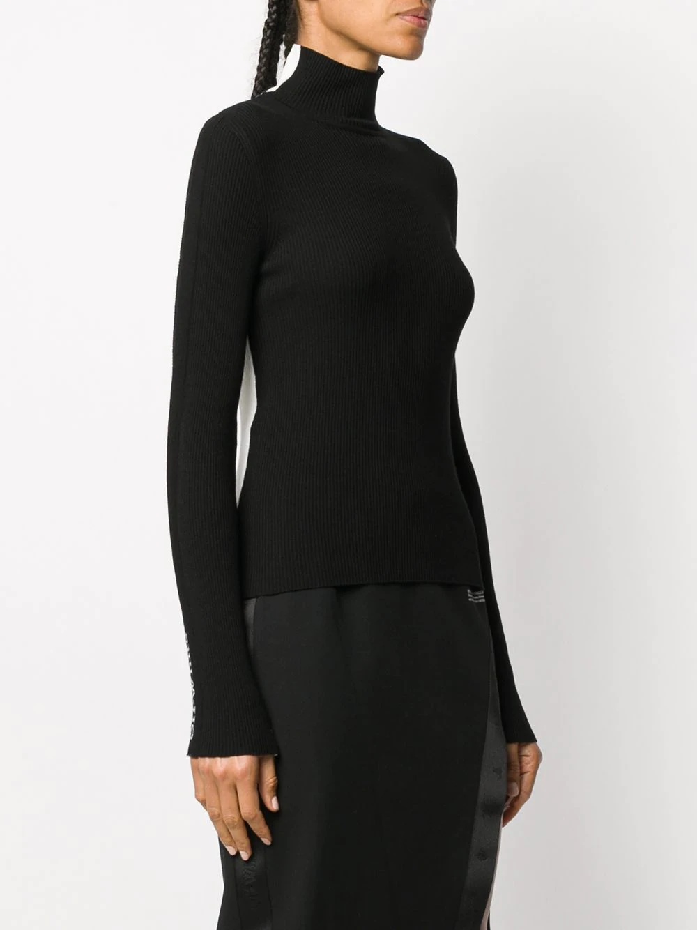 two-tone ribbed jumper - 3