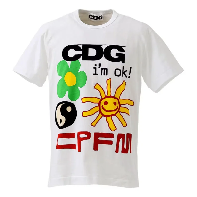 COMME des GARCONS x Cactus Plant Flea Market I'm Okay T-shirt 'White' SG-T001-051-1 - 1