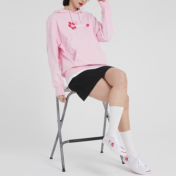 (WMNS) Converse Sakura Hoodie 'Pink' 10018477-A02 - 4