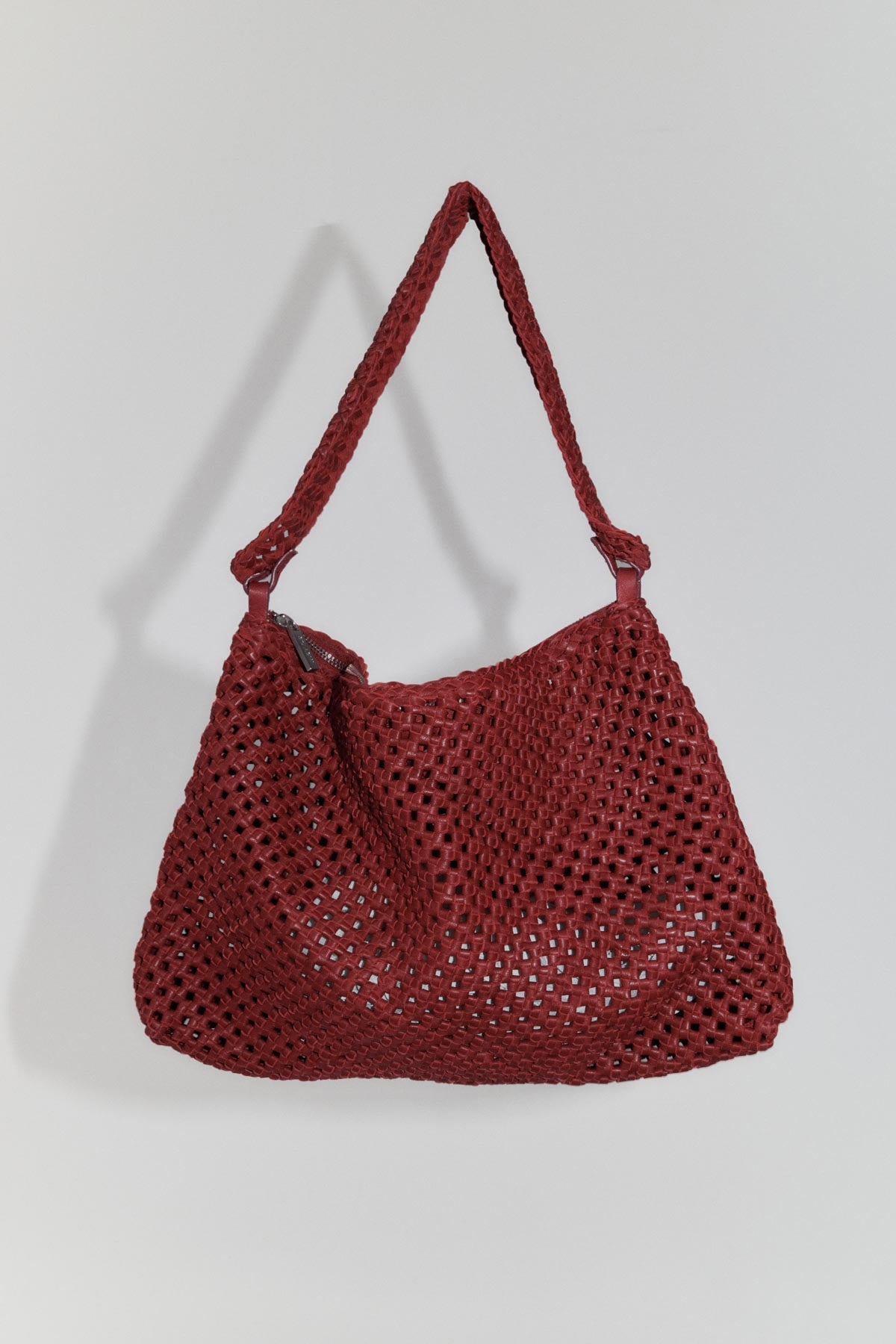 Macrame Shoulder Bag - Rouge - 4