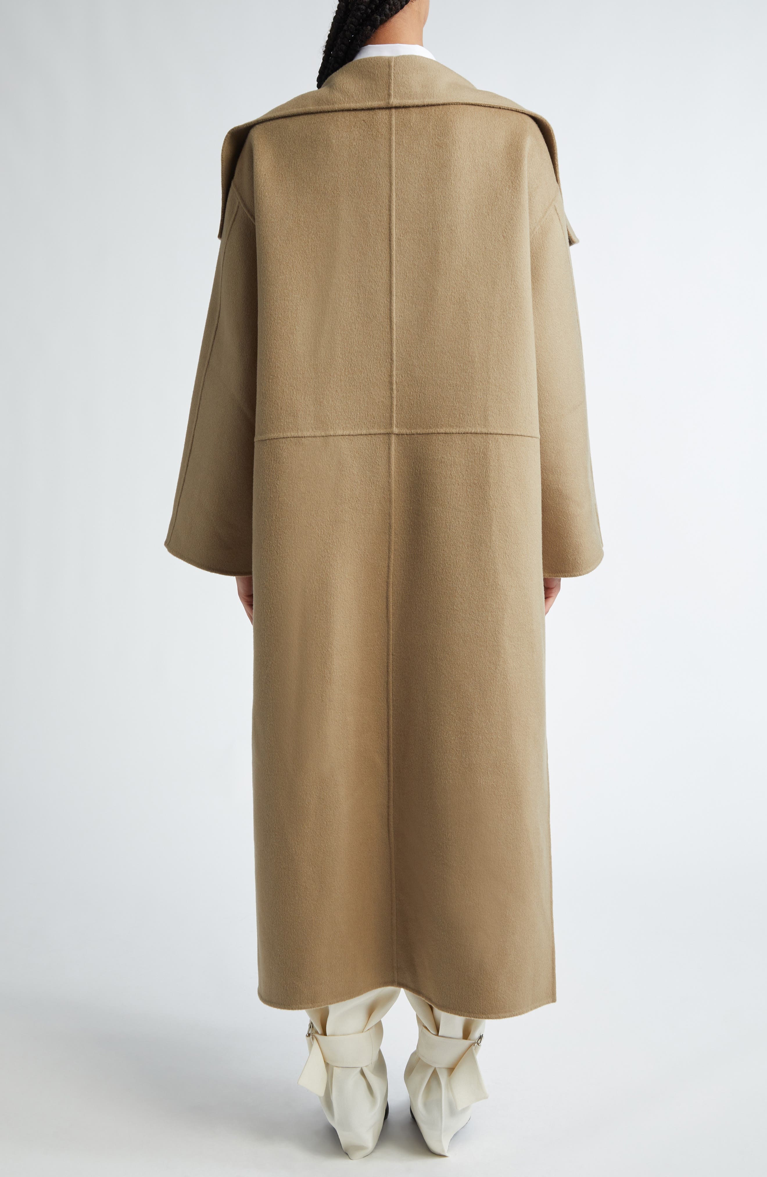 TOTEME Oversize Signature Two-Tone Wool & Cashmere Coat in Truffle at Nordstrom - 2