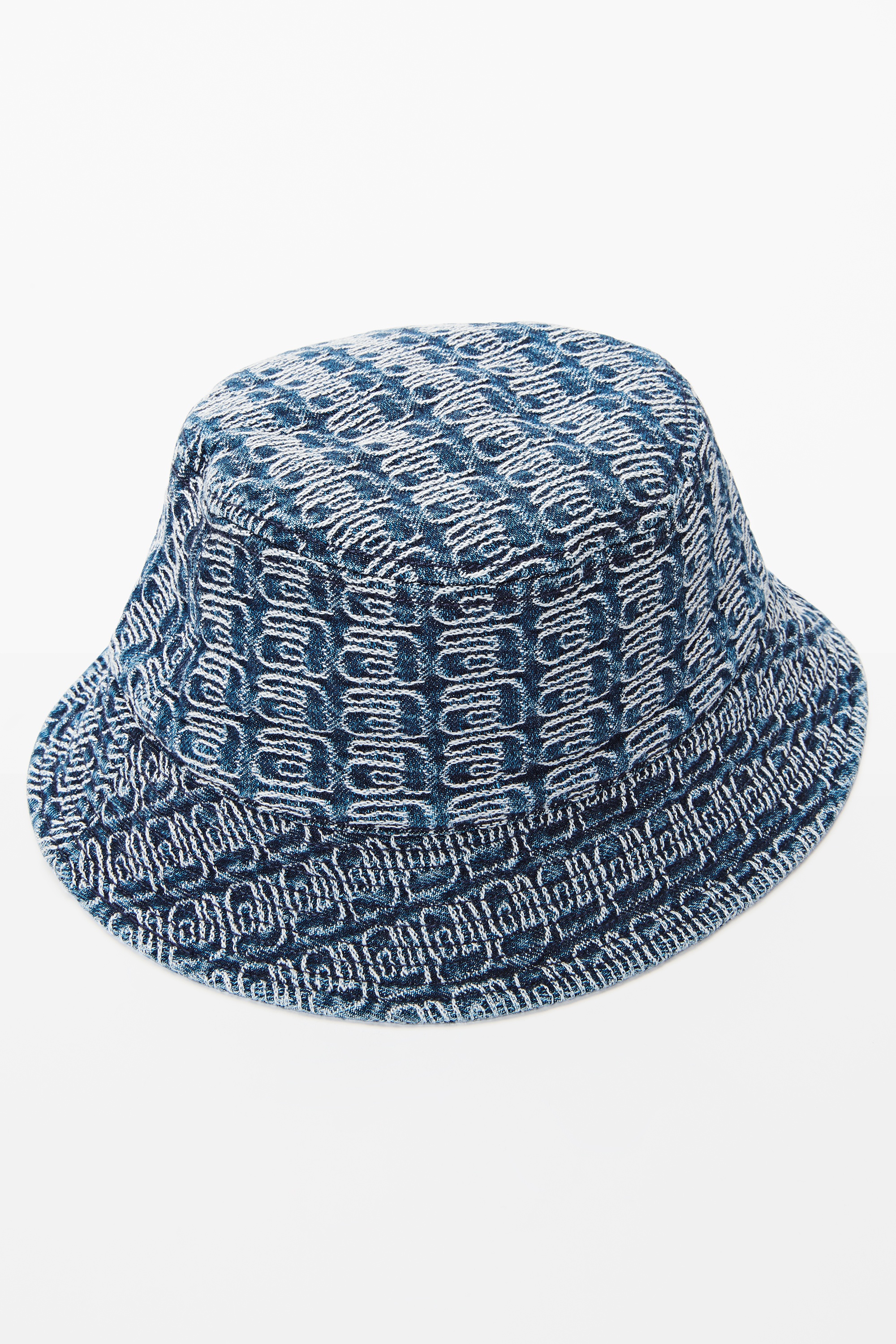 BUCKET HAT IN LOGO JACQUARD DENIM - 2