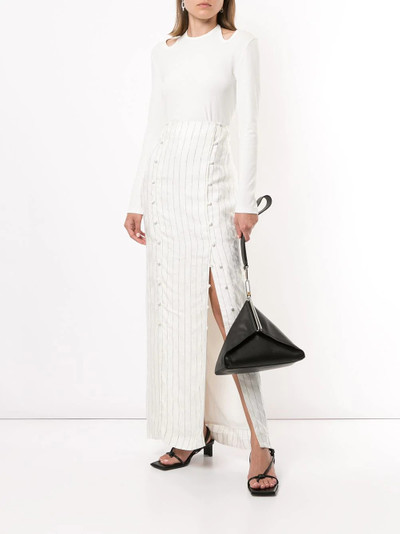 Dion Lee pinstripe maxi skirt outlook