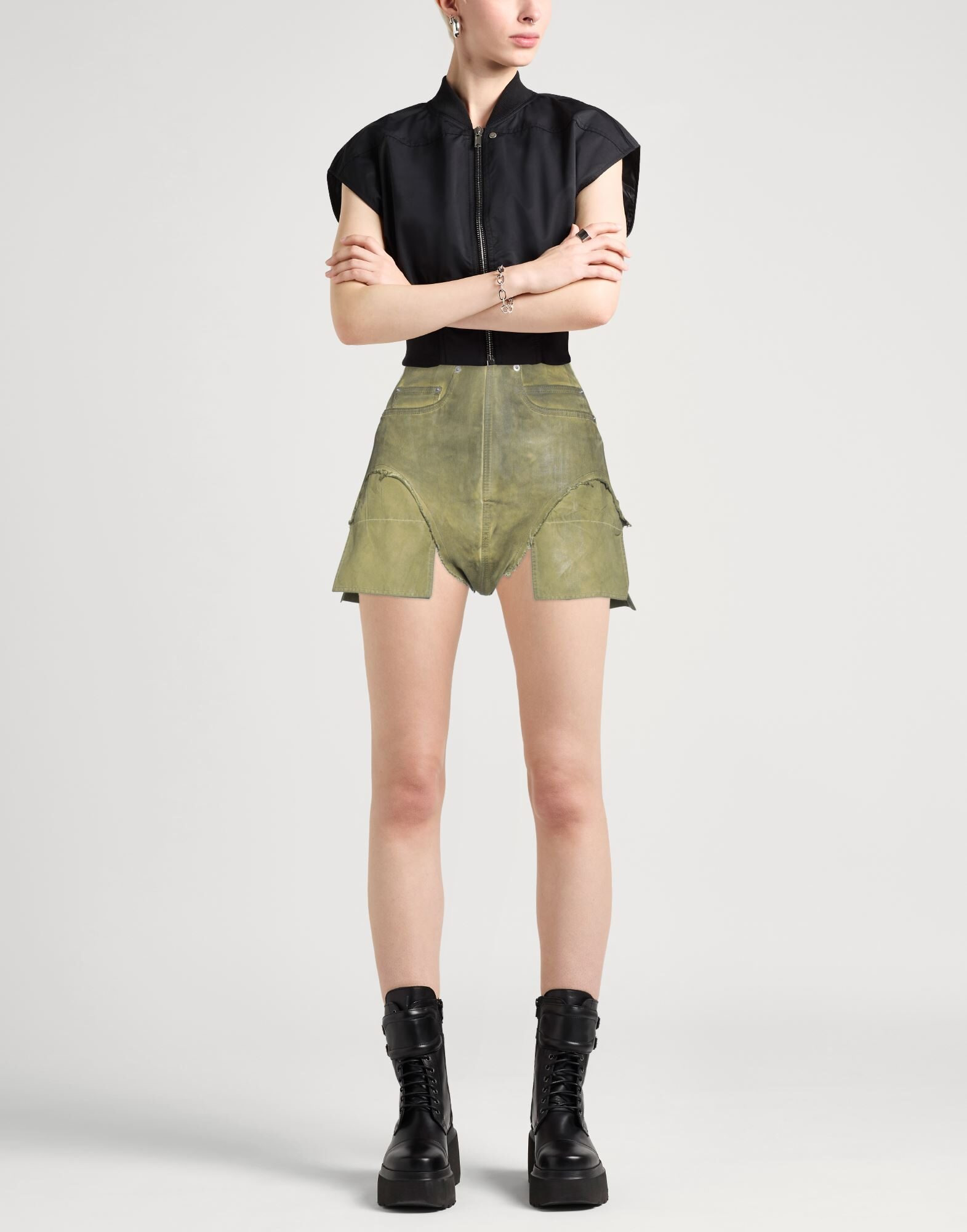 Grey Women's Denim Shorts - 2