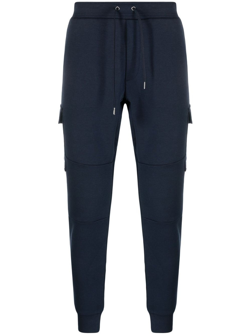 drawstring-waist slim-cut trousers 1