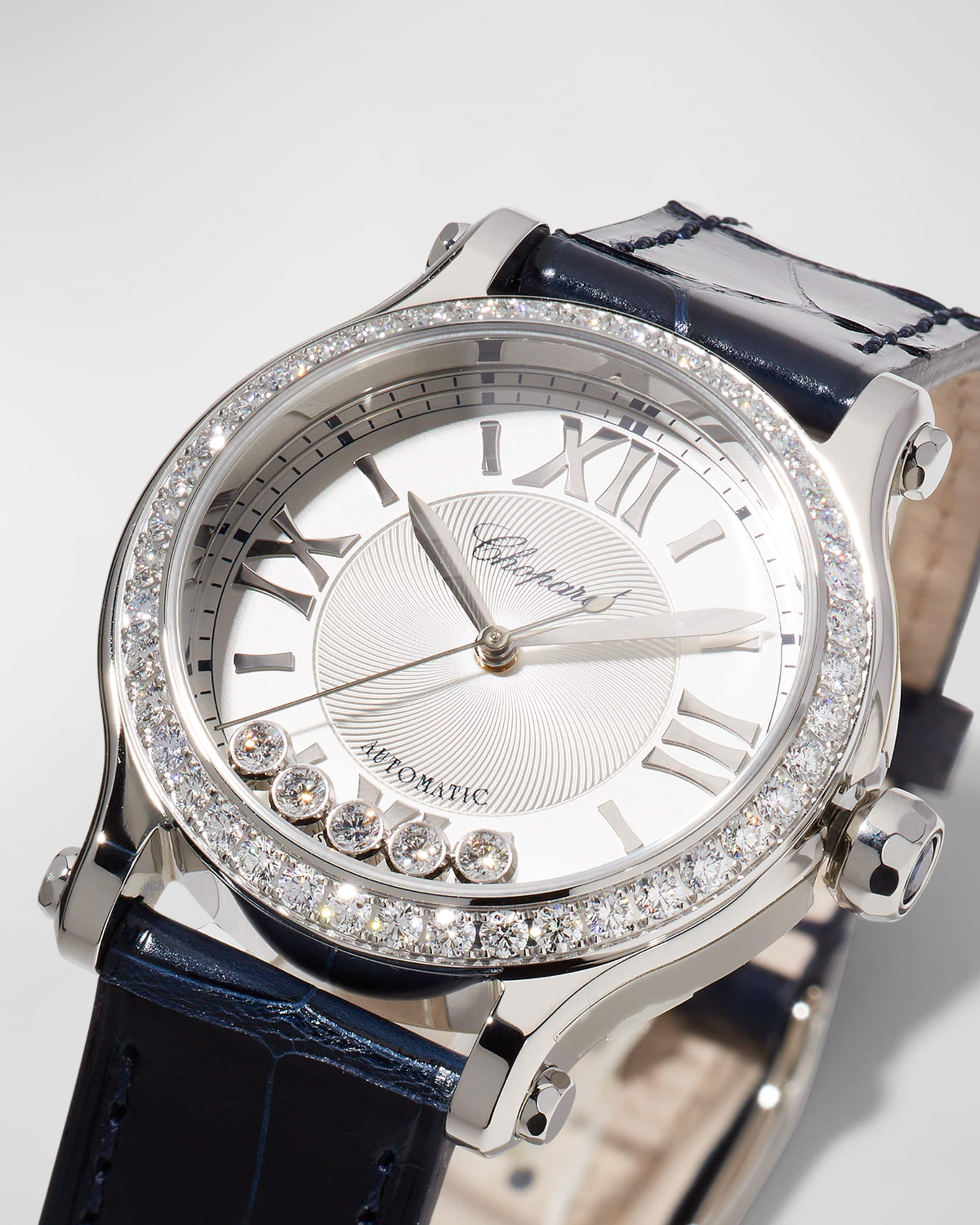 Happy Sport 33mm Stainless Steel Diamond Bezel Watch - 4