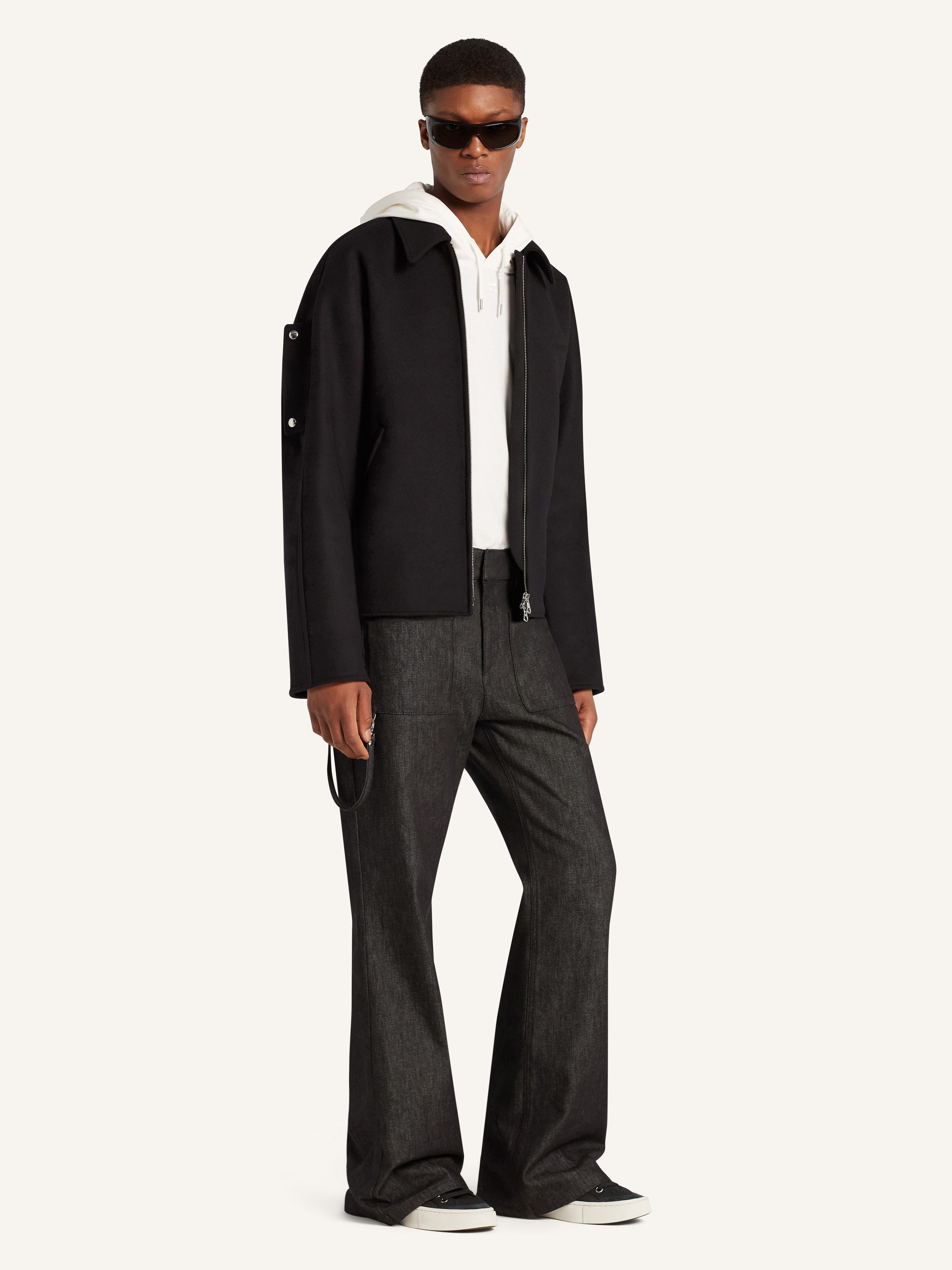 EMBROIDERED WOOL BOMBER JACKET - 4
