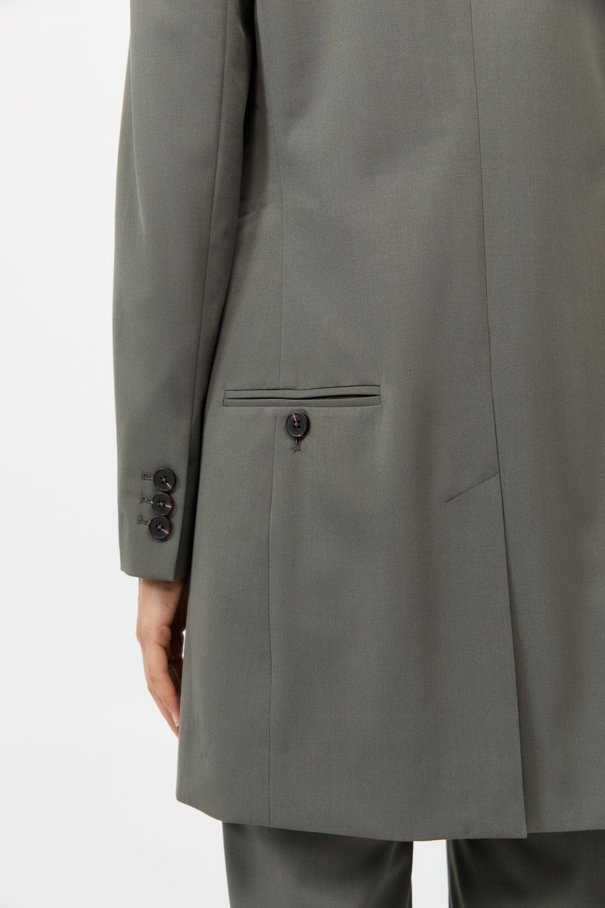 Longline Jacket - Smokey Olive - 7