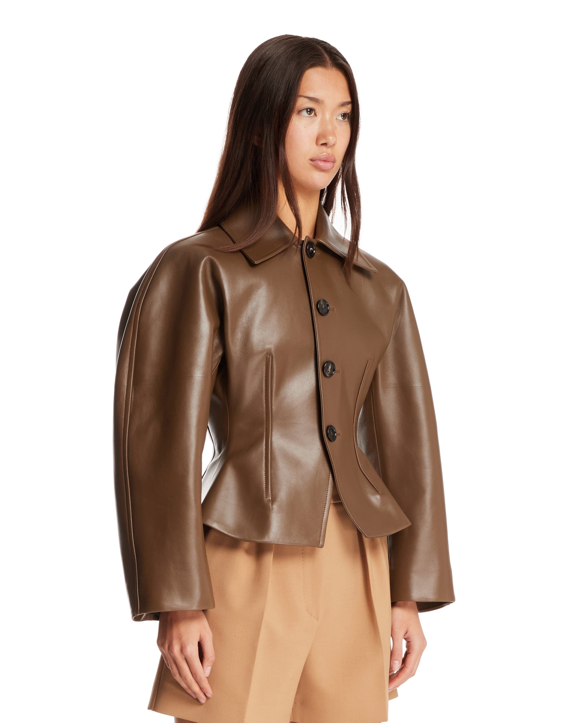 Brown Leather Jacket - 4