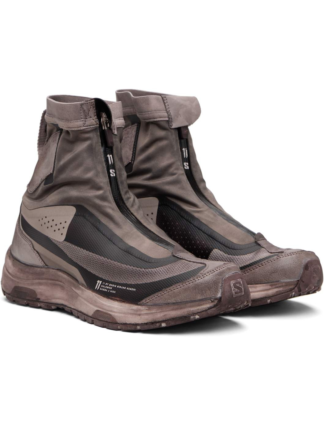 Taupe Salomon Edition Bamba 2 High V2 Sneakers - 4