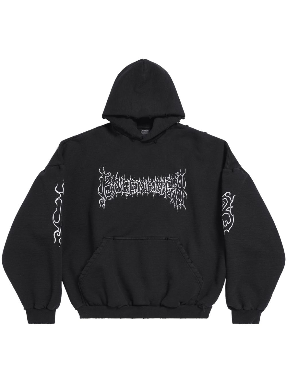 BALENCIAGA Darkwave logo print hoodie REVERSIBLE