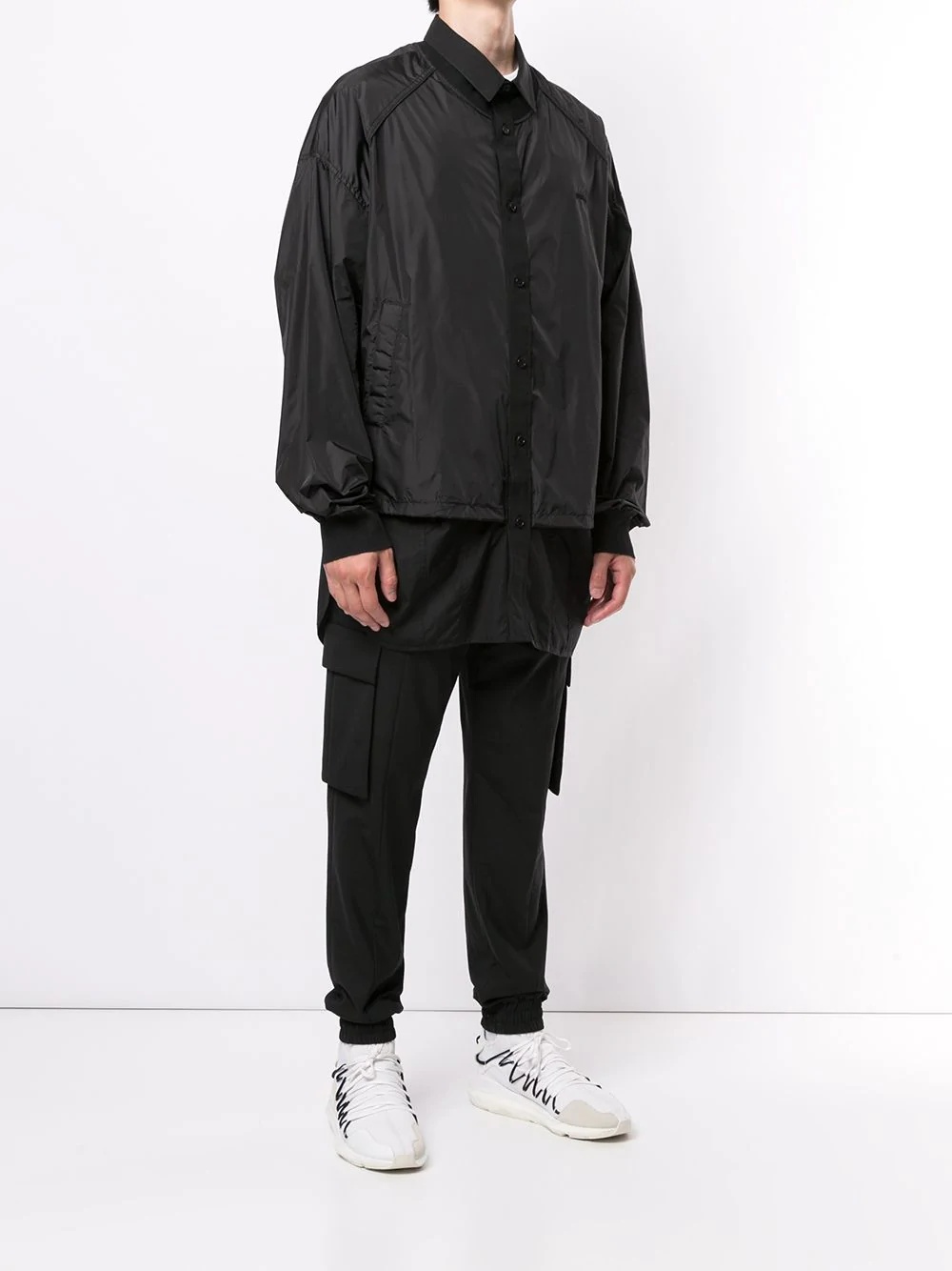 nylon loose parachute shirt - 3