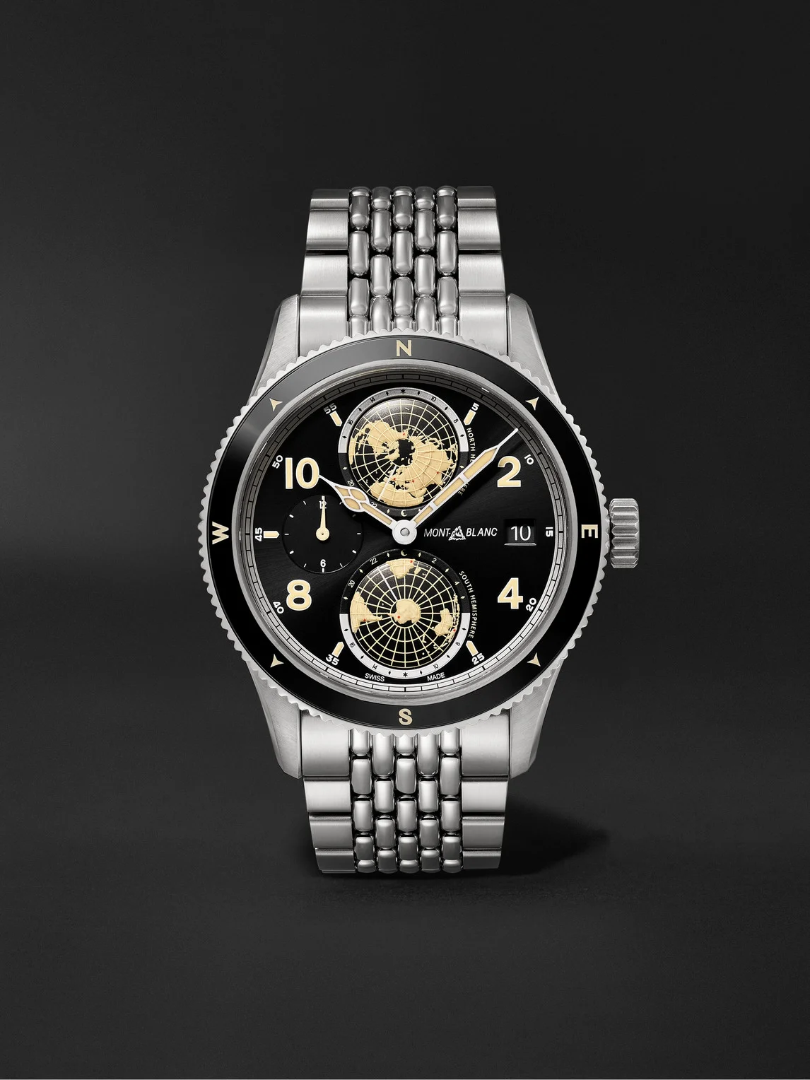 1858 Geosphere Automatic Stainless Steel Watch, Ref. 125872 - 1