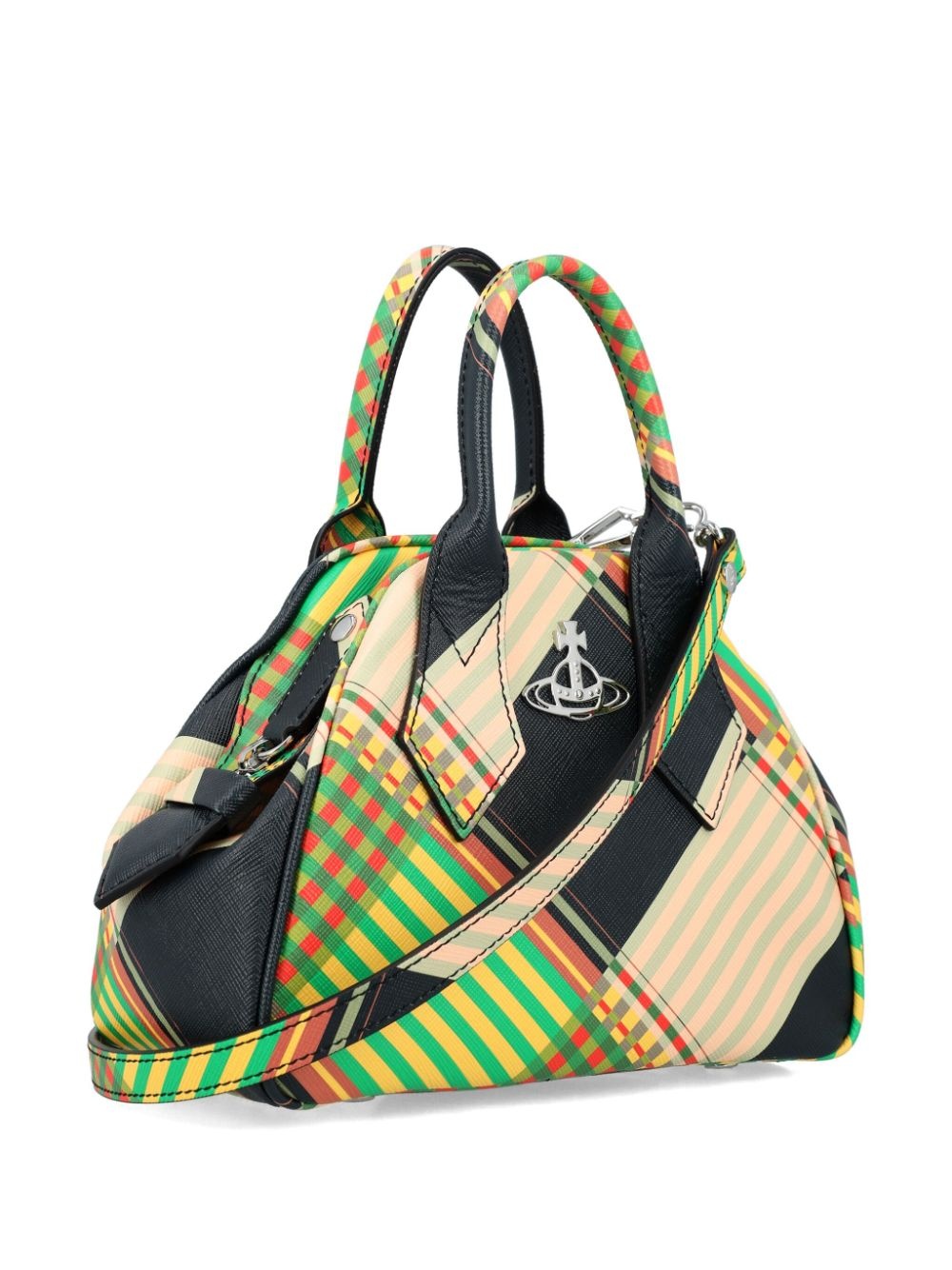 Yasmine plaid tote bag - 4