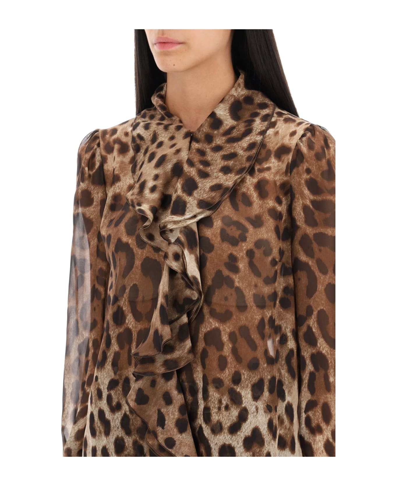 Leopard-print Silk Blouse - 4