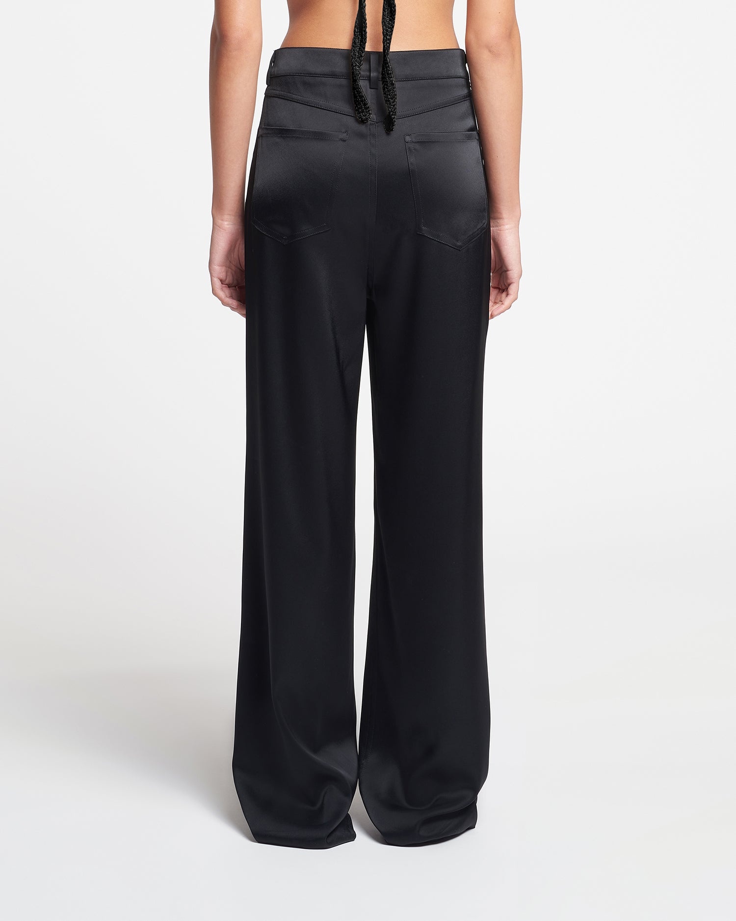 Slip Satin Baggy Pants - 3