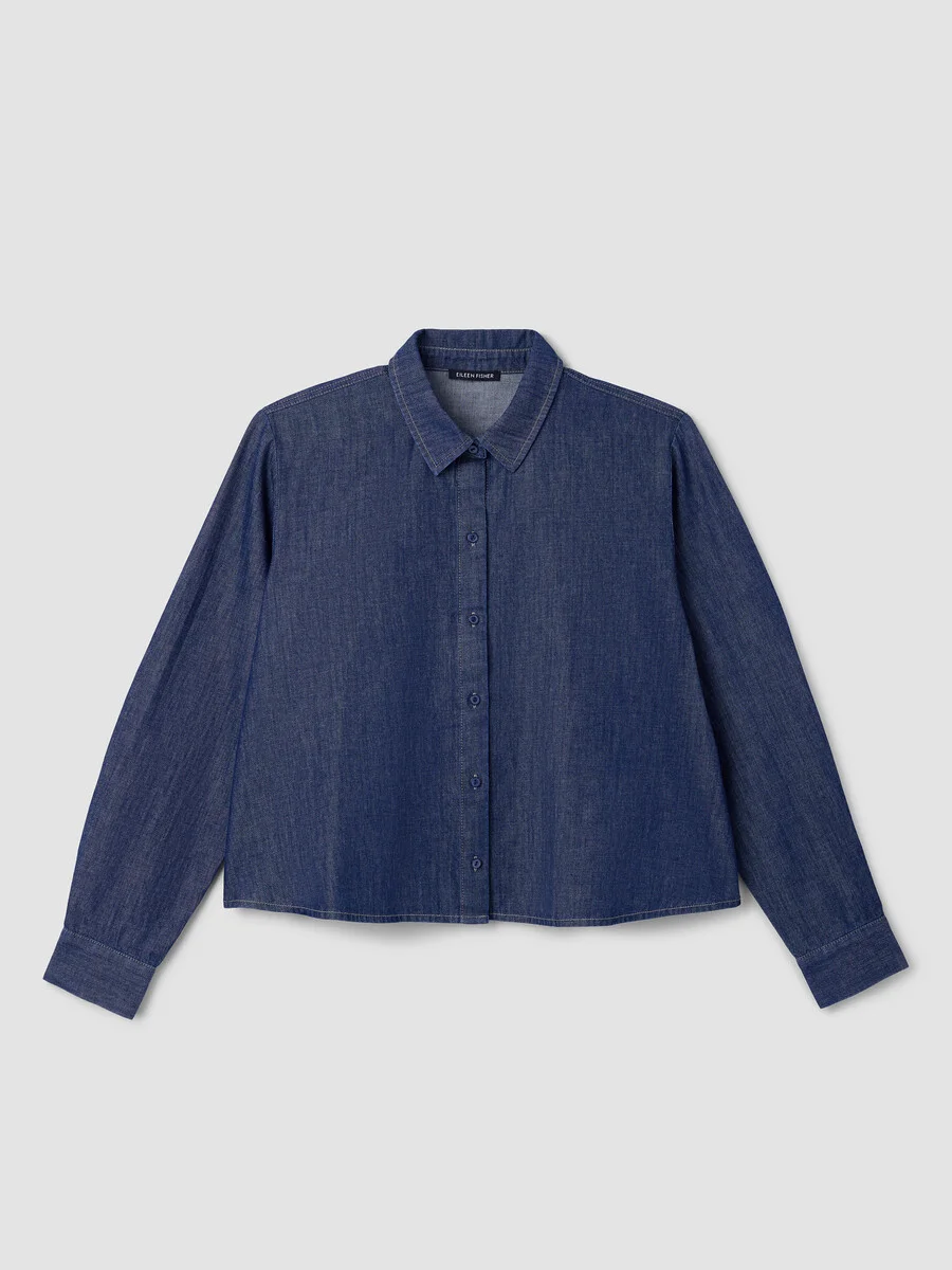 Lightweight Organic Cotton Denim Classic Collar Shirt - 1