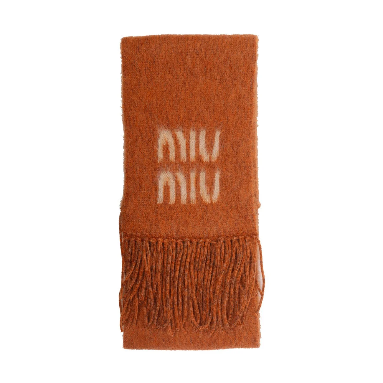 Miu Miu Women Miu Miu Logo Wool And Mohair Scarf - 1