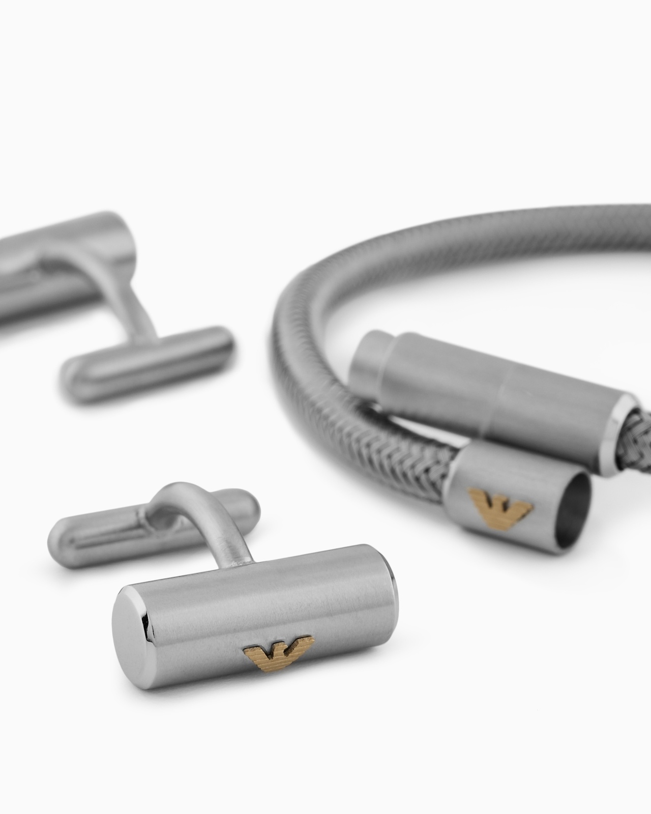 STAINLESS STEEL BRACELET AND CUFFLINKS SET - 3