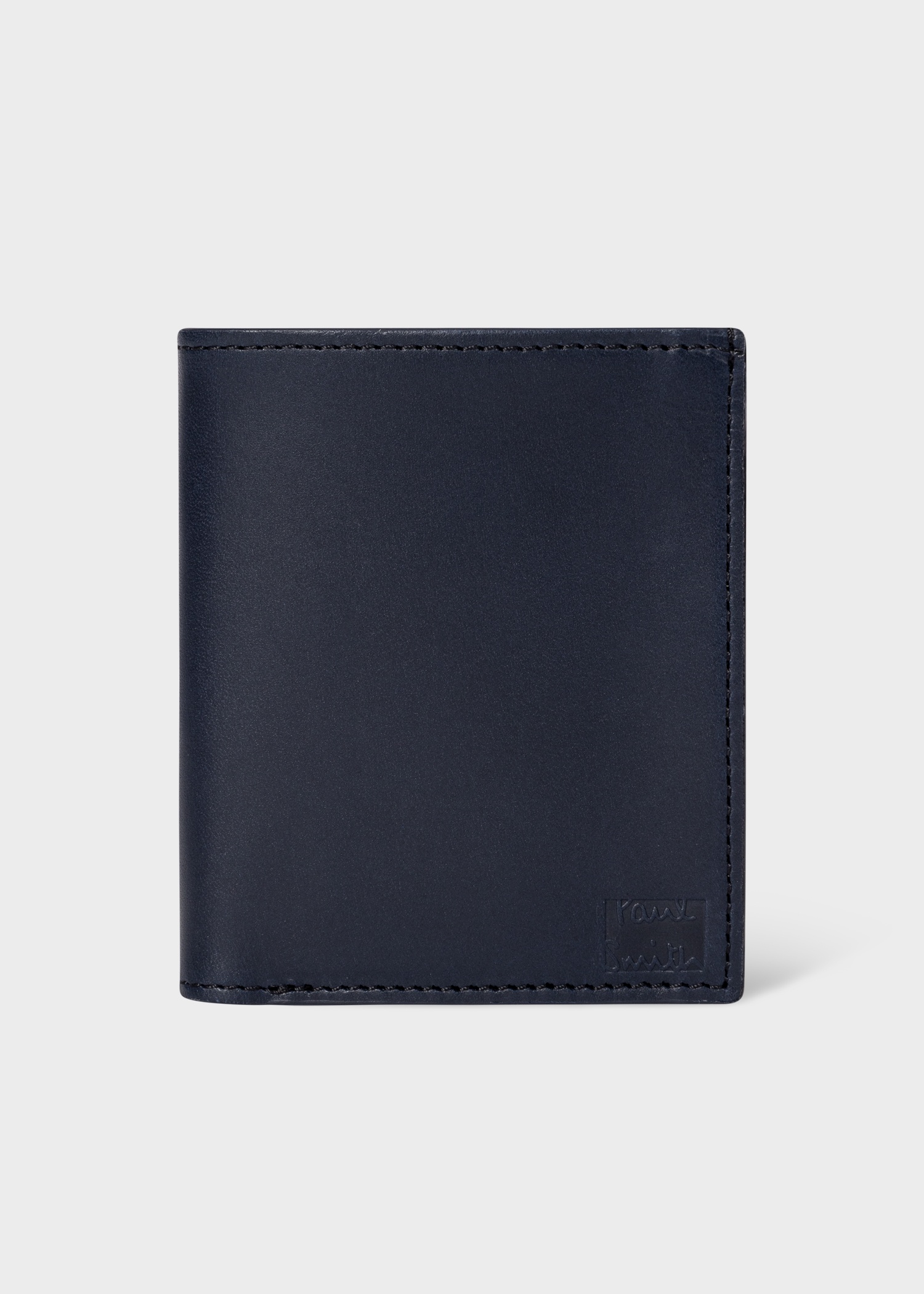 Dark Navy Leather Billfold And Coin Wallet 1