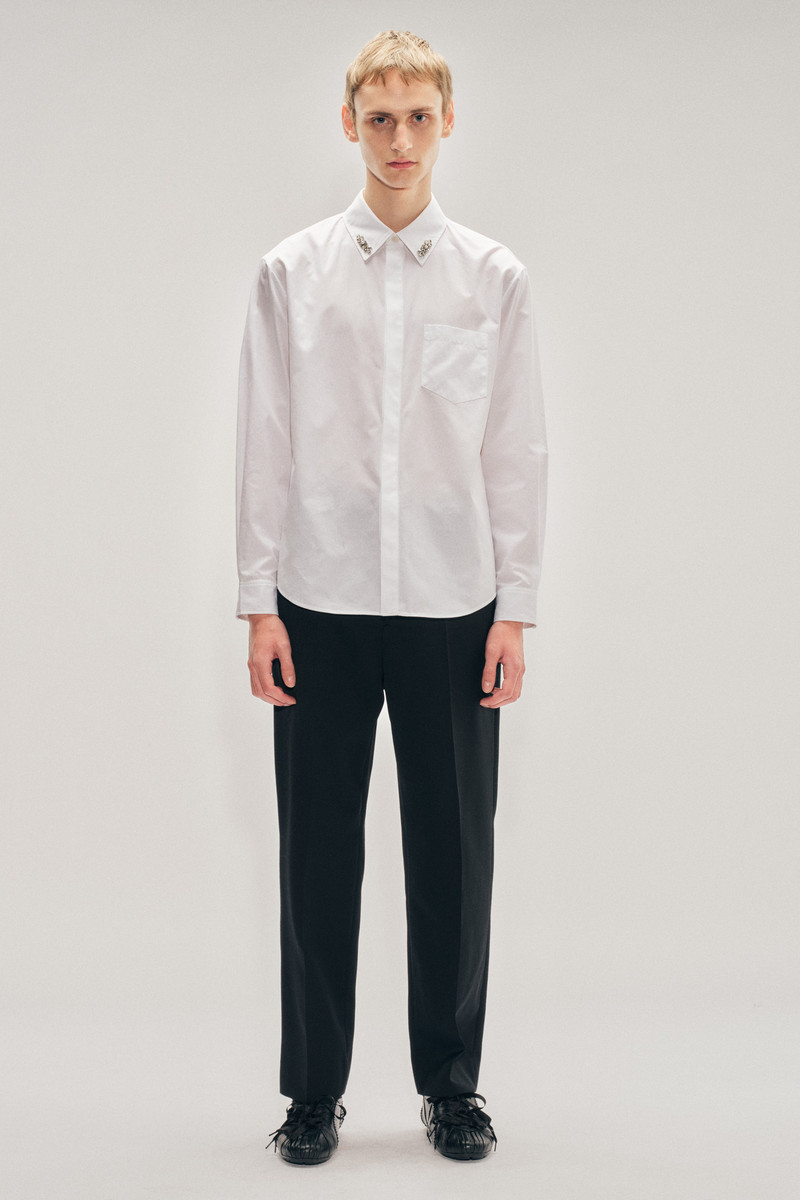 Simone Rocha Embellished Classic Concealed Button Shirt outlook